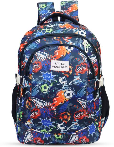 Little Munchkins Kids Football Printed Bag | Kids Bags For Boys | Kids School Bag 1016 35 L Laptop Backpack