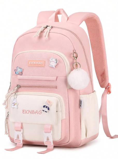 ELEPHANTBOAT Girls School Backpack Cute Pink Bookbag with Multi Compartments Fits 156 Inch 21.6 L Backpack