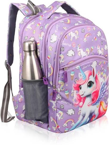 Zavod Stylish Kids Cartoon Bag Classic Unicorn Backpack for Girls 24 L Backpack