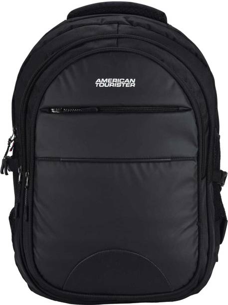 Large 40 L Laptop Backpack Black Color Design Five Zipper Backpack