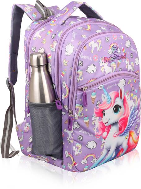 PERFECT GENIUS Unicorn Magic School Bag for Girls / Boys| Kids Backpack for 3-9 Years 24 L Backpack