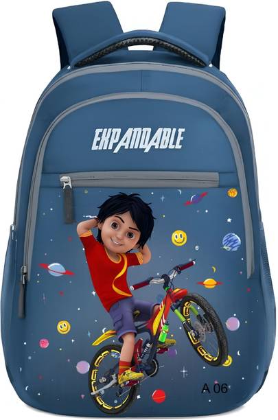 Expandable Shiva Print Premium School Bag for Boys & Girls with Padded Strap 25 L Backpack
