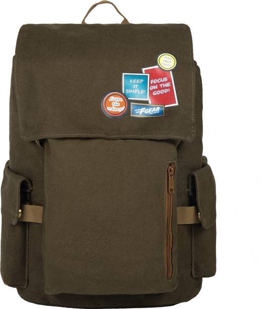 F Gear Milestone Olive Canvas 20 L Laptop Backpack