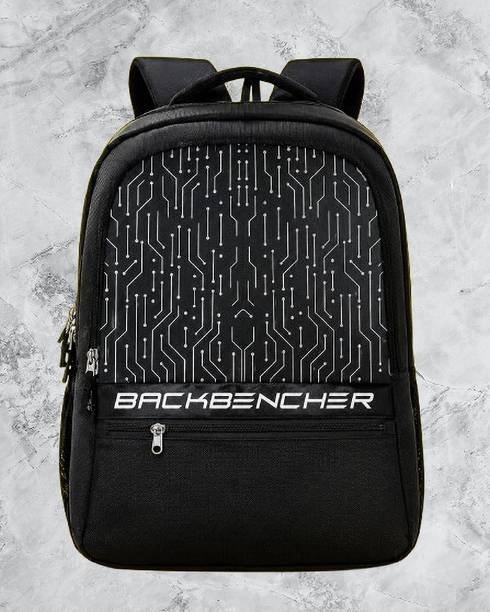 Medium 30 L Laptop Backpack Black Backbencher Printed Backpack for Students Office and Travel