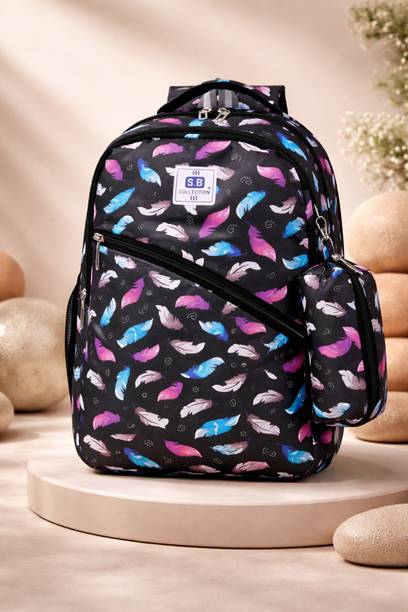 Medium 30 L Laptop Backpack Feather Print School Bag Backpack Unisex College & School Bag Daily Use