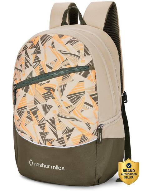 Large 39 L Laptop Backpack Botany Backpack | 2 compartment/Casual/Rain Cover/College/School| Cream 39L