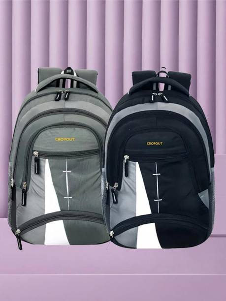 CROPOUT Combo of 2 Backpacks for Men & Women Stylish School College Bag 35 L Laptop Backpack