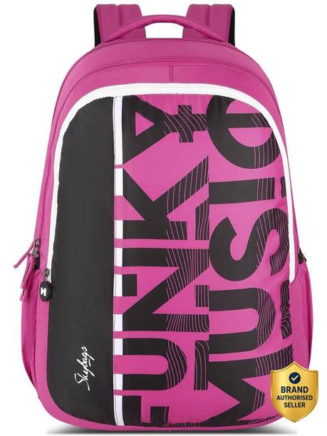 SKYBAGS Flow Casual Printed School Bag For Girls and Boys with Rain Cover 37.5 L Backpack
