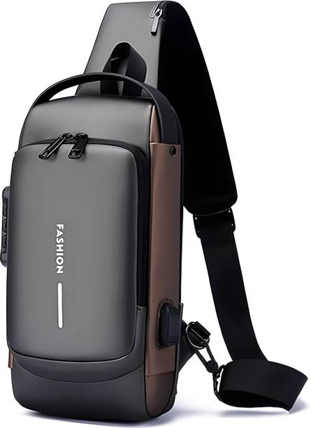 Bellveen New Sling Bag Anti-Theft USB Crossbody Backpack Waterproof Chest Shoulder Bag 10 L Backpack