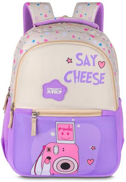 Priority 16 Inch Selfie Printed School Purple 27 L Backpack