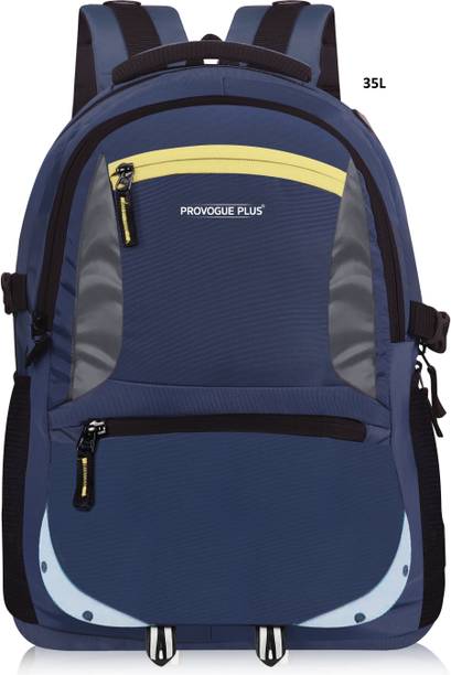 PROVOGUE PLUS Water Rasistant Fabric Spacy Unisex School Bag With Reflective Strip 35 L Laptop Backpack