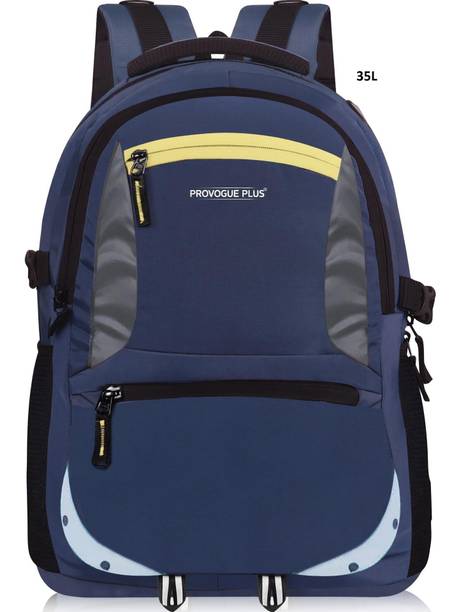 PROVOGUE PLUS Water Rasistant Fabric Spacy Unisex School Bag With Reflective Strip 35 L Laptop Backpack