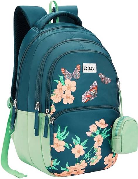RITZY 40 L GIRLS AND WOMEN Backpack FOR SCHOOL COLLEGE TRAVEL BACKPACK (GREEN ) 40 L बैकपैक
