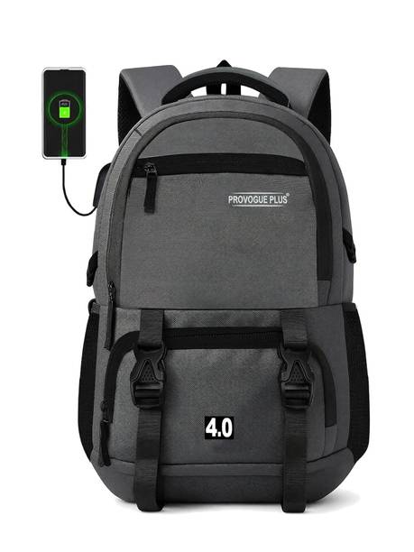 PROVOGUE PLUS Water Rasistant Fabric DISCOVERY 4.0 Unisex School College Bag With USB PORT 40 L Laptop Backpack