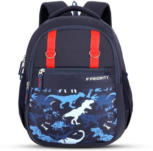 Priority 16 Inch Mischief 005 Navy Blue Printed School 27 L Backpack