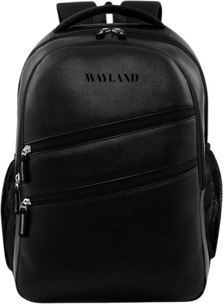 Wayland Classic Vegan Leather School College Office And Travel Bag Men & Women Backpack 33 L Laptop Backpack