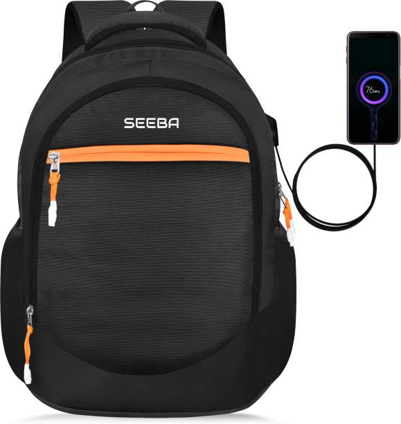 SEEBA Unisex Smart Bag With USB CHARGING PORT BVM Laptop Bag-Office Bag-School Bag 30 L Backpack