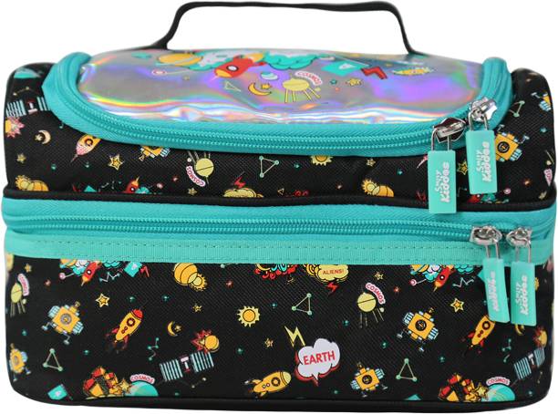 smily kiddos Double Decker Lunch Bag V2 Space theme Black Lunch Bag