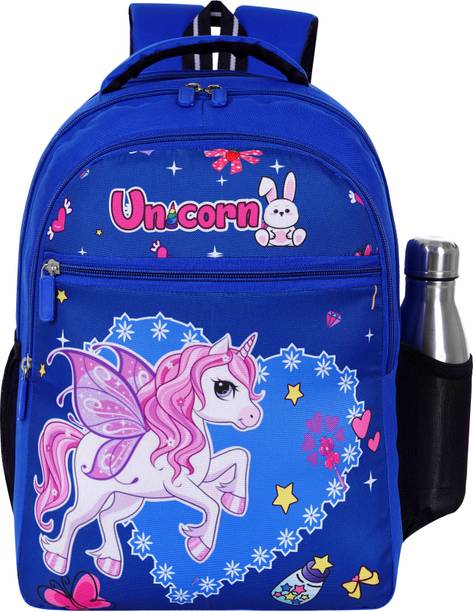 sumtra Kids Unicorn Printed School Backpack | Stylish & Lightweight Bag for Girls 20 L Backpack