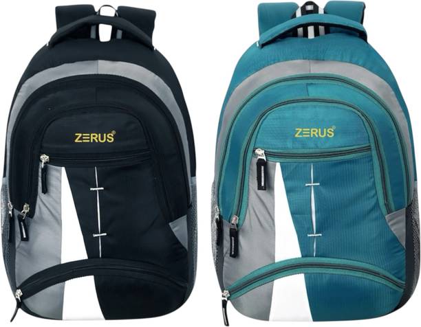 ZERUS Stylish Backpack Combo for Men Women College Office Travel Use & Waterproof School Bag