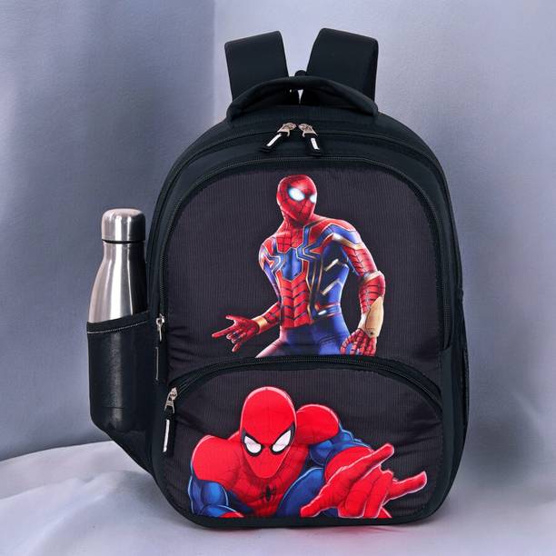 ZERUS Stylish Cartoon Print School Backpack for Boys Girls Nursery to Class 3 Kids Bag Waterproof Backpack