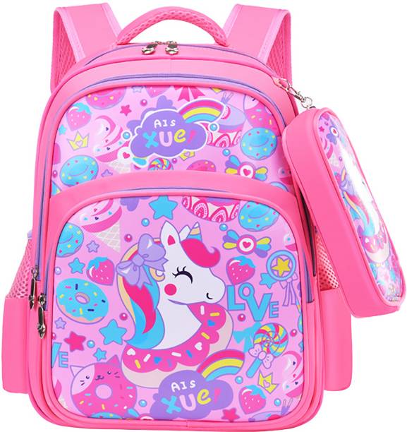 SYGA Kids Backpack with Pencil Case Unicorn Design for Suitable for Primary Student Waterproof School Bag
