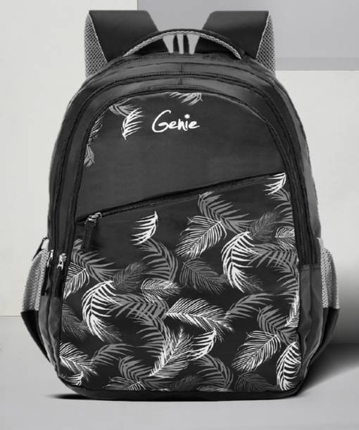Genie Lush Black 19 inch Backpack Waterproof School Bag