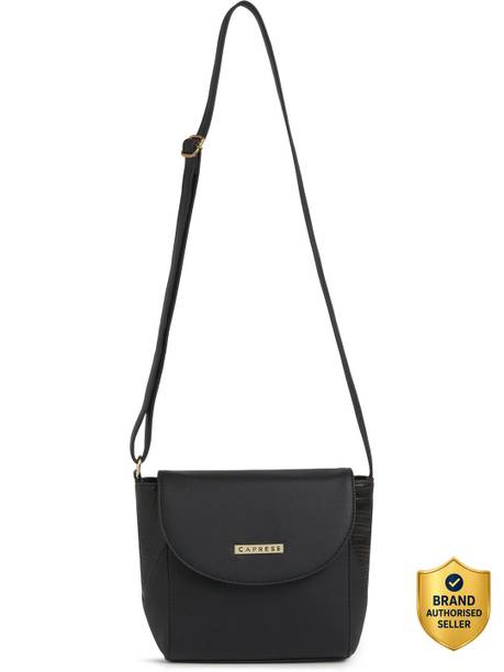 Vani Sling Medium Black Bag for Women Sling Bag