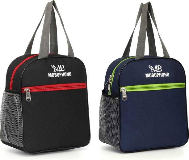 Mobophono COMBO PACK OF 2 MULTIPURPOSE LUNCH BAG TIFFIN BAG FOOD BAG REGULAR SIZE Waterproof Lunch Bag
