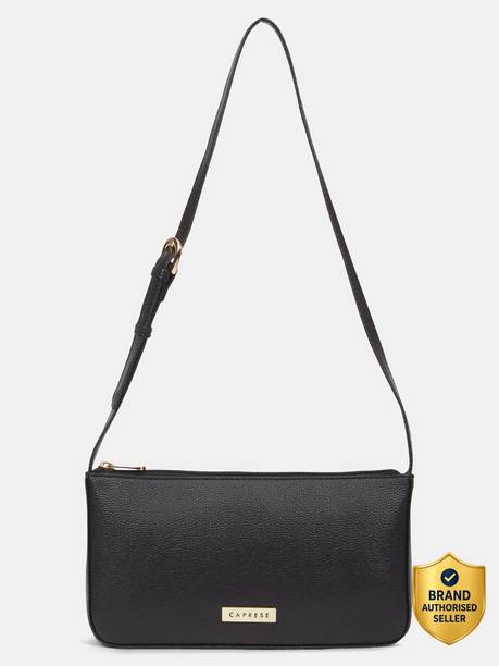 Rhea Baguette Medium Black Handbag for Women Shoulder Bag Shoulder Bag