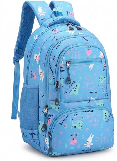 Conceptsall Ergonomic Printed School Bag for Girls Multi-Pocket Lightweight Backpack Waterproof School Bag