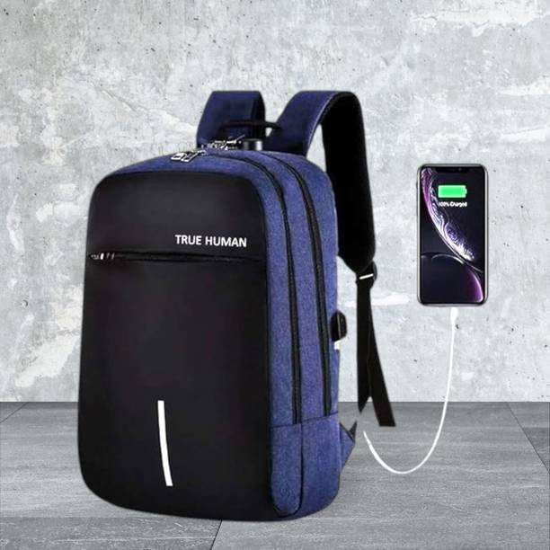 True Human Anti-Theft with Combination Lock, USB Charging Port, Travel Bag, Laptop Bag Waterproof Backpack