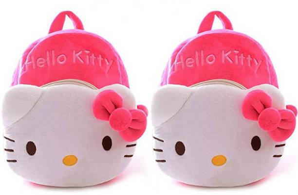 KIDSAC School Bag for Kids Combo of Hello Kitty Cartoon Kids bag Soft Plush 2 to 6 age Backpack