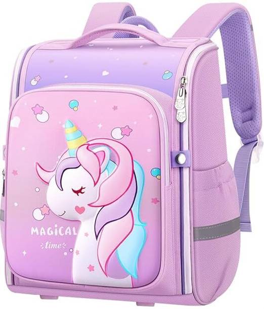 RENUKAENTERPRISE Unicorn Kids School Backpack For Picnic / Tuition / School & Travel Use Waterproof School Bag