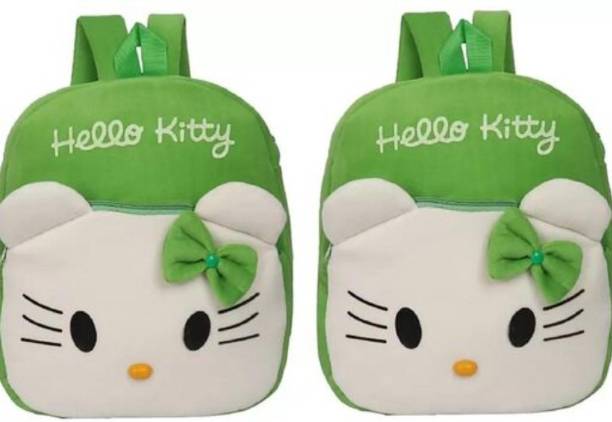 SKYRIDE ENTERPRISES hello kitty green combo toy bag, kids soft school bag(2 to 6 age) Backpack