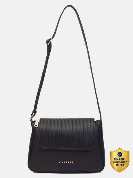 Sofiya Sling Medium Black Bag for Women Sling Bag