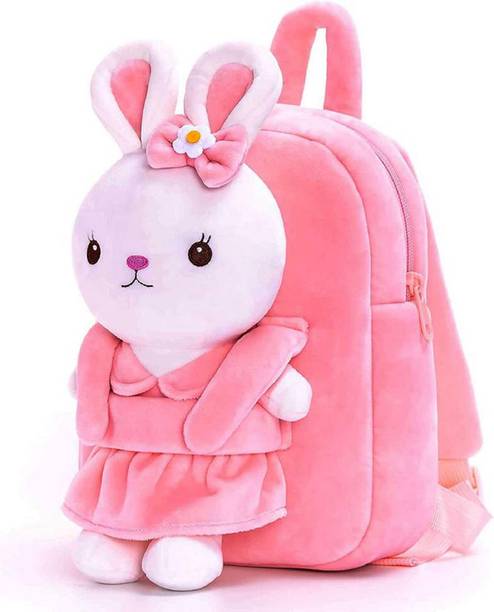 Frantic Preminum Quality Soft Fabric Velvet Kids Bag for Picnic Backpack
