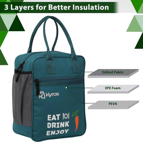 Kyros Lunch Bags for Office Women & Men, Insulated Lunch Bag for Kids, Tiffin Bag Waterproof Lunch Bag
