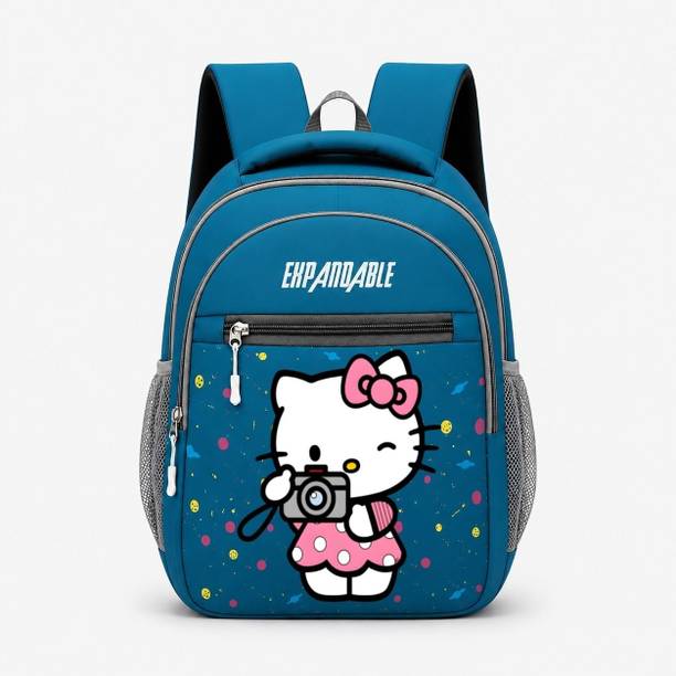 Expandable Kitty Premium Printed School Bag for Boys & Girls | waterproof school bag Waterproof Backpack