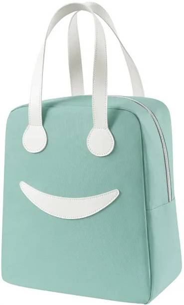 Trendegic Portable Travel Smiley Tote Insulate Tiffin Hand Lunch Bag Aluminum Foil Cover Waterproof Lunch Bag