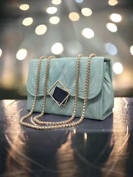 clarisjames Green color Pu leather premium attractive sling bags for women Sling Bag