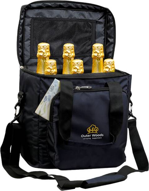 Outer Woods 6 Bottle Insulated Cooler Bag for Drinks Storage Waterproof Multipurpose Bag
