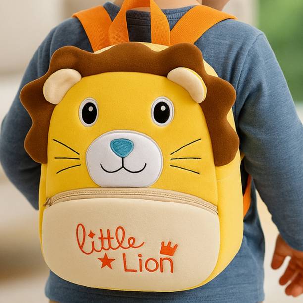Fantoos BraveRoar Lion Backpack Cute Soft Plush Bag for Kids 2-4 Years Waterproof Backpack