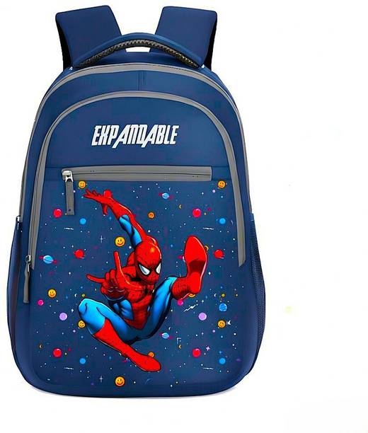 Expandable Spiderman Printed Premium school bag for Boys & Girls | waterproof school bag Waterproof Backpack