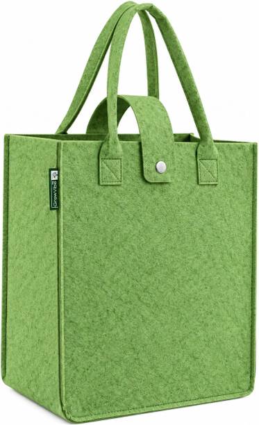 Growvibe Green Tote Felt Tote Bag for Women | Stylish Handbag | Ladies Purse | Shoulder Bag | Office