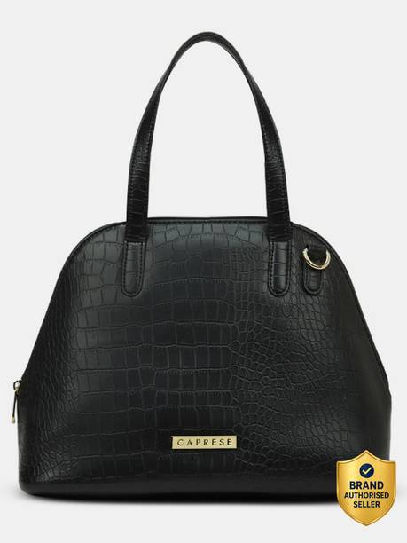 Basil Satchel Medium Black Shoulder Bag for Women Messenger Bag