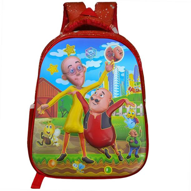 GYNSUN MotuPatlu 3D Cartoon Kids bag for boys Primary, LKG, UKG kids Age 2-6 years Waterproof School Bag