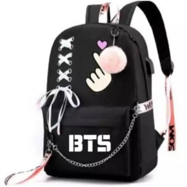 Creativeproduct Small 15 L Laptop Backpack BTS Design Casual 15 L Backpack (Black) Waterproof Backpack