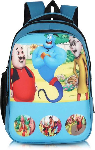 IRY Medium 30 L Backpack MOTU PATLU Premium Lightweight School Bag (BLUE) Waterproof School Bag