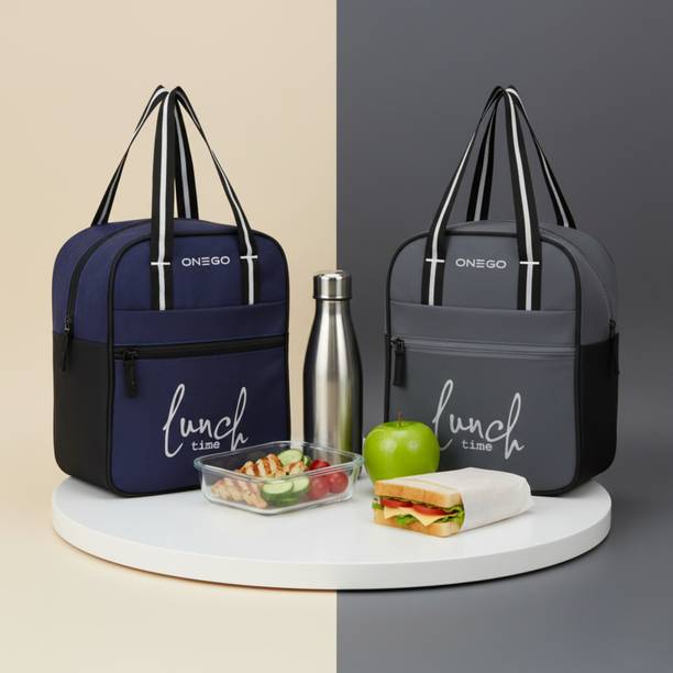 ONEGO Lunch Bag Pack of 2 | Insulated & Leak-Proof Tiffin Bags for School & Work Waterproof Lunch Bag